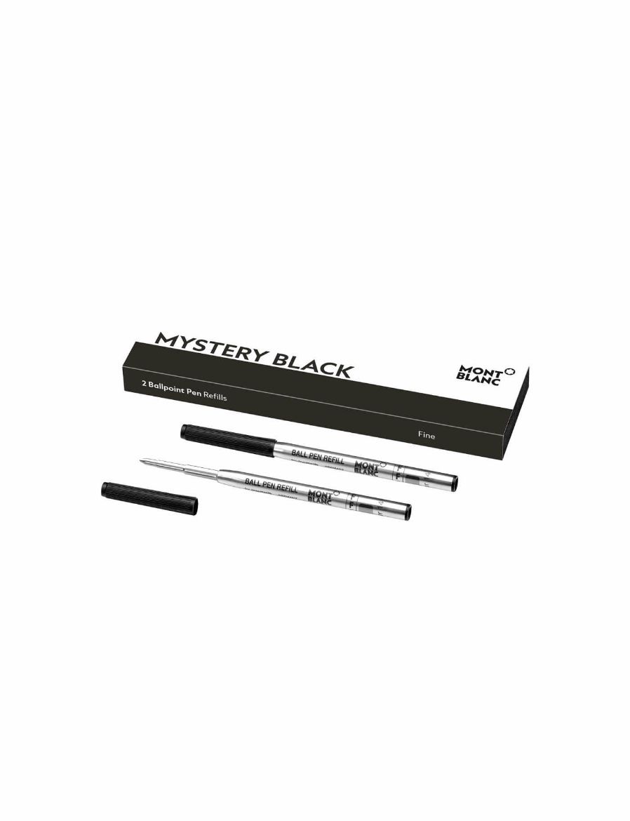Montblanc 2 Tükenmez Kalem Yedeği Fine Mystery Black 128210