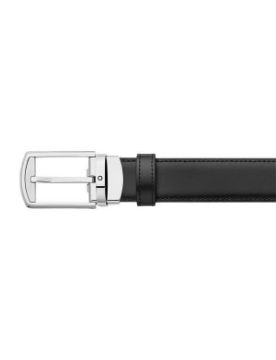 Montblanc Siyah\Kahverengi 30 mm Çift Taraflı Deri Kemer 126020