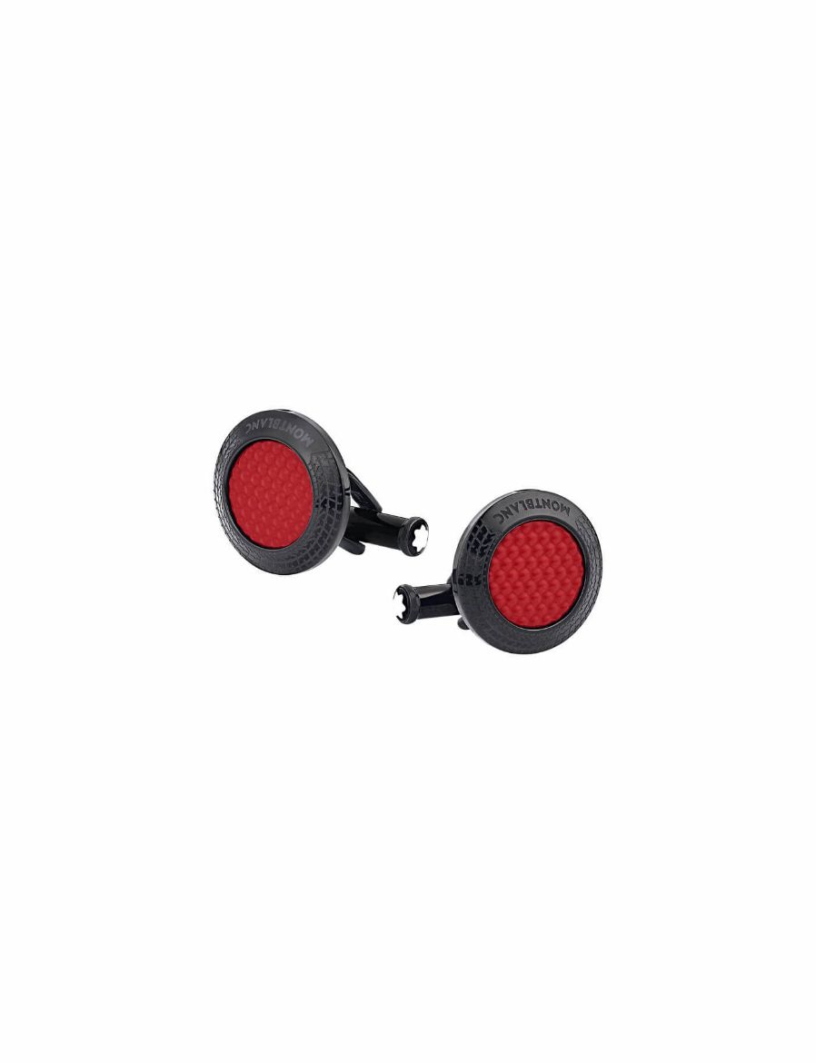 Montblanc Cufflinks Pirelli Steel Red Kol Düğmesi 128395