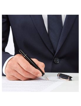 Montblanc Meisterstück Kırmızı Altın Kaplamalı Klasik Dolma Kalem 112669