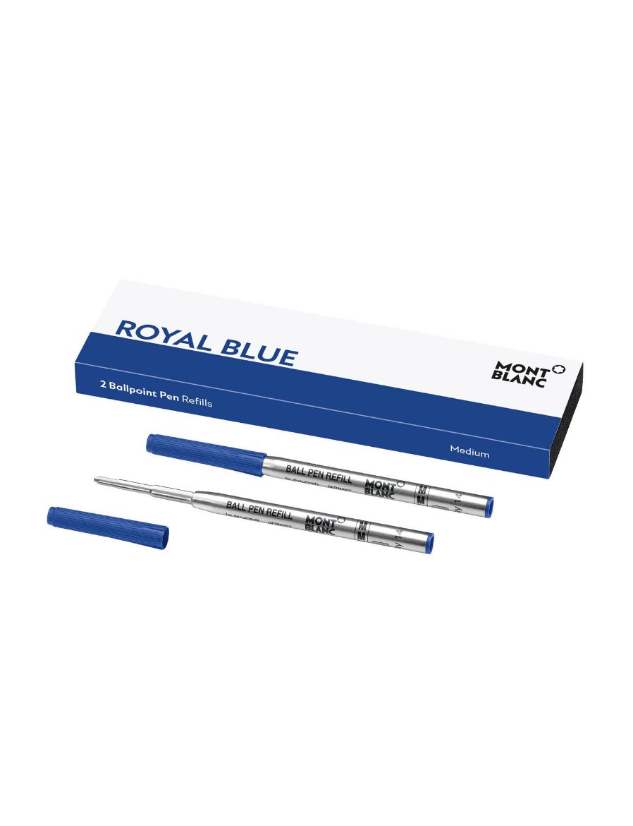 Montblanc 2'li Tükenmez Kalem Yedek Medium Royal Blue 128214