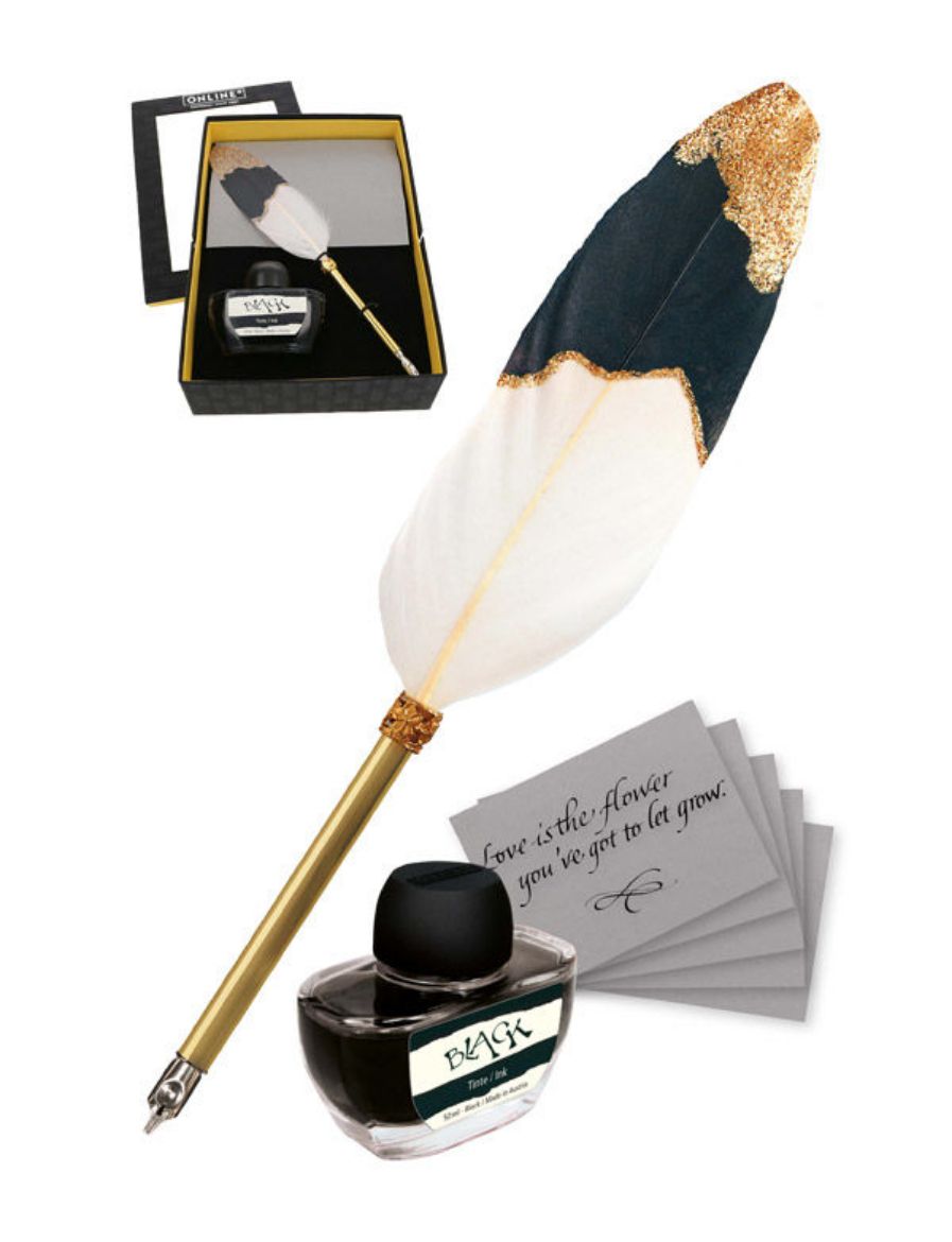 Online Calligraphy Set Feather Dolma Kalem 1,5mm 50 ml Mürekkep 17128