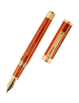 Montegrappa Zero Zodiac Leo Dolma Kalem, Sarı Altın IP Çelik, Çelik Uç ISZEZ_IY_O2