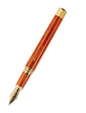 Montegrappa Zero Zodiac Leo Dolma Kalem, Sarı Altın IP Çelik, Çelik Uç ISZEZ_IY_O2