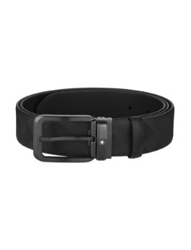 Montblanc Siyah 35 mm Çift Taraflı Deri Kemer 130587