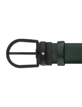 Montblanc At Nalı Tokalı Yeşil 35 mm Deri Kemer 129428