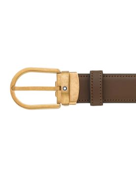 Montblanc At Nalı Tokalı Kahverengi Deri Kemer 30 mm 129424