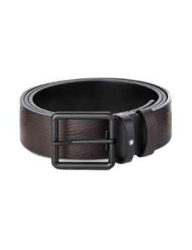 Montblanc Kahverengi/Siyah 35 mm Çift Taraflı Deri Kemer 131187
