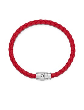 Montblanc Steel 3 Rings Closing Kırmızı Bileklik 130902