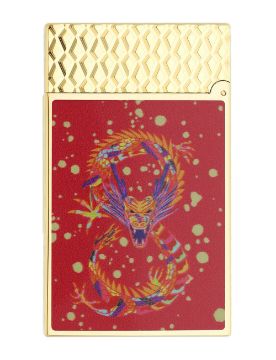 S.T. Dupont Ligne 2 Burgundy - Golden Year of The Dragon Perfect ping Çakmak 16526