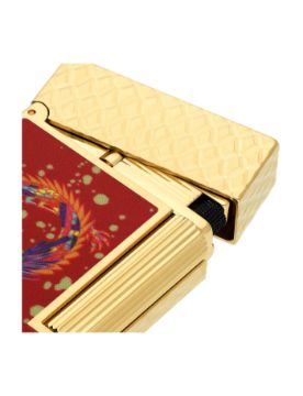 S.T. Dupont Ligne 2 Burgundy - Golden Year of The Dragon Perfect ping Çakmak 16526