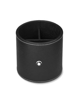 Montblanc Siyah Deri Yuvarlak Kalemlik 133163