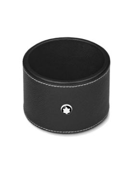 Montblanc Siyah Deri Yuvarlak Masa Tepsi (Orta) 133161