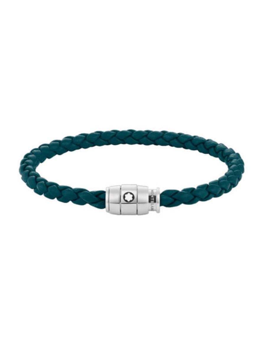 Montblanc Meisterstück Steel 3-Ring Kıbrıs Mavisi Deri Bileklik 134068