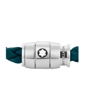 Montblanc Meisterstück Steel 3-Ring Kıbrıs Mavisi Deri Bileklik 134068