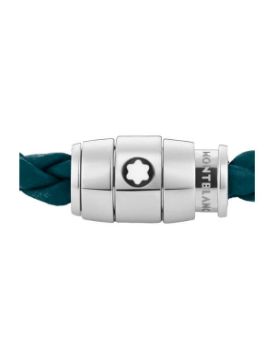Montblanc Meisterstück Steel 3-Ring Kıbrıs Mavisi Deri Bileklik 134067