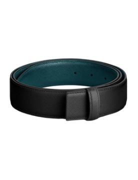 Montblanc Dönüştürülebilir Kıbrıs Mavi / Siyah Deri Kemer (Tokasız) 199116