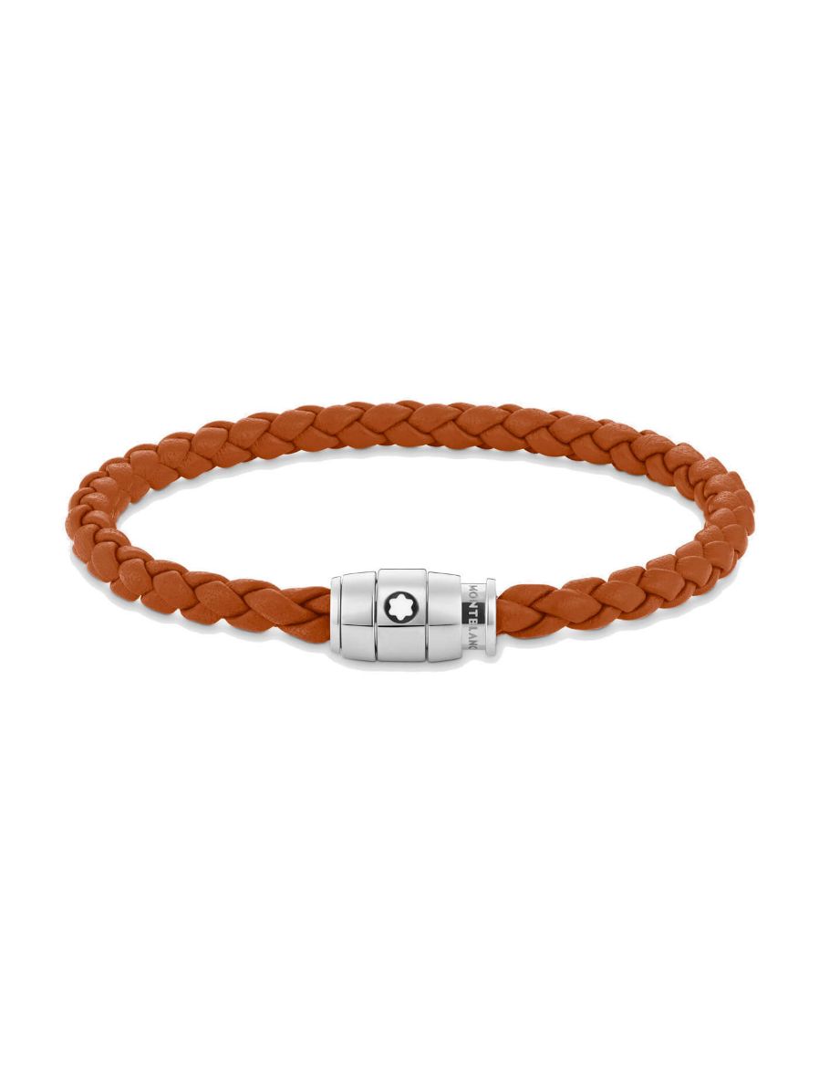 Montblanc Meisterstück Koleksiyonu Paslı Deriden Çelik 3 Halkalı Bileklik 134061