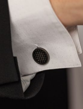 Montegrappa Clou Pure Brilliance Siyah IP Kol Düğmesi IDCPCLLB