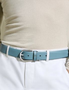 Montblanc At Nalı Tokalı Dumanlı Mavi Deri Kemer 199646