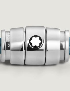 Montblanc Meisterstück Dumanlı Mavi Deri-Çelik Bileklik 13429363