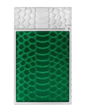 S.T. Dupont Ligne 2 Yeşil Yılan Derisi Desenli Guilloche Çakmak 16078