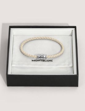 Montblanc Meisterstück Collection Bulutlu Bej Deri - Steel Bileklik 13431463