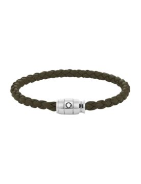 Montblanc Büyük Soft Haki Deri Bileklik 136005