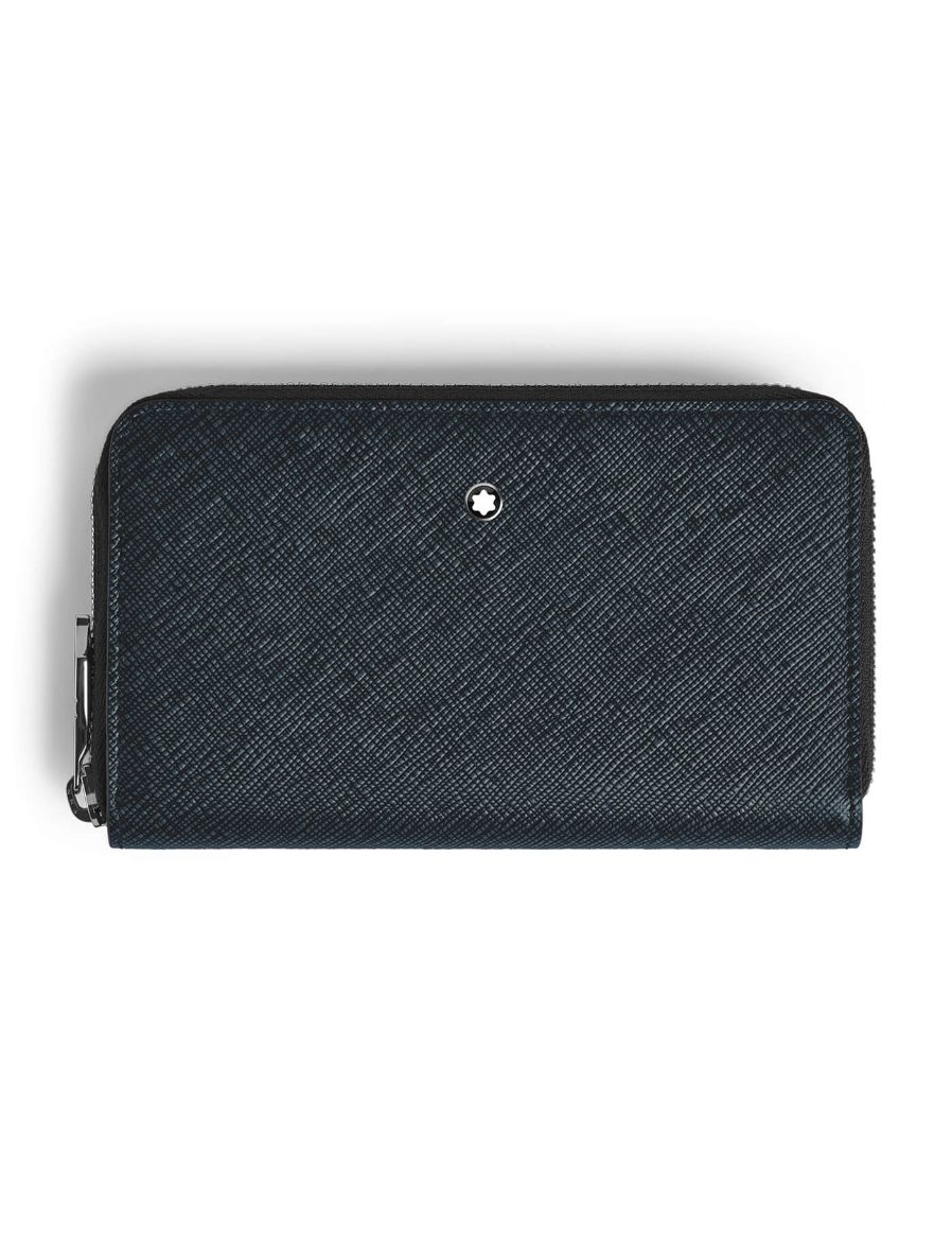 Montblanc Sartorial 12'li Medium Tweed Mavi Cüzdan 220362