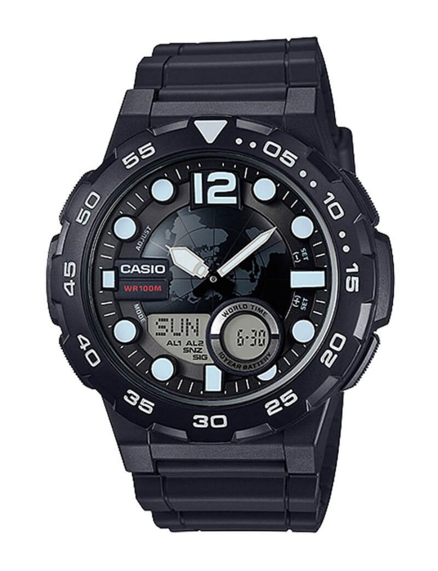 Casio Analog-Digital Combination 47.7 mm Quartz Saat AEQ-100W-1AVDF