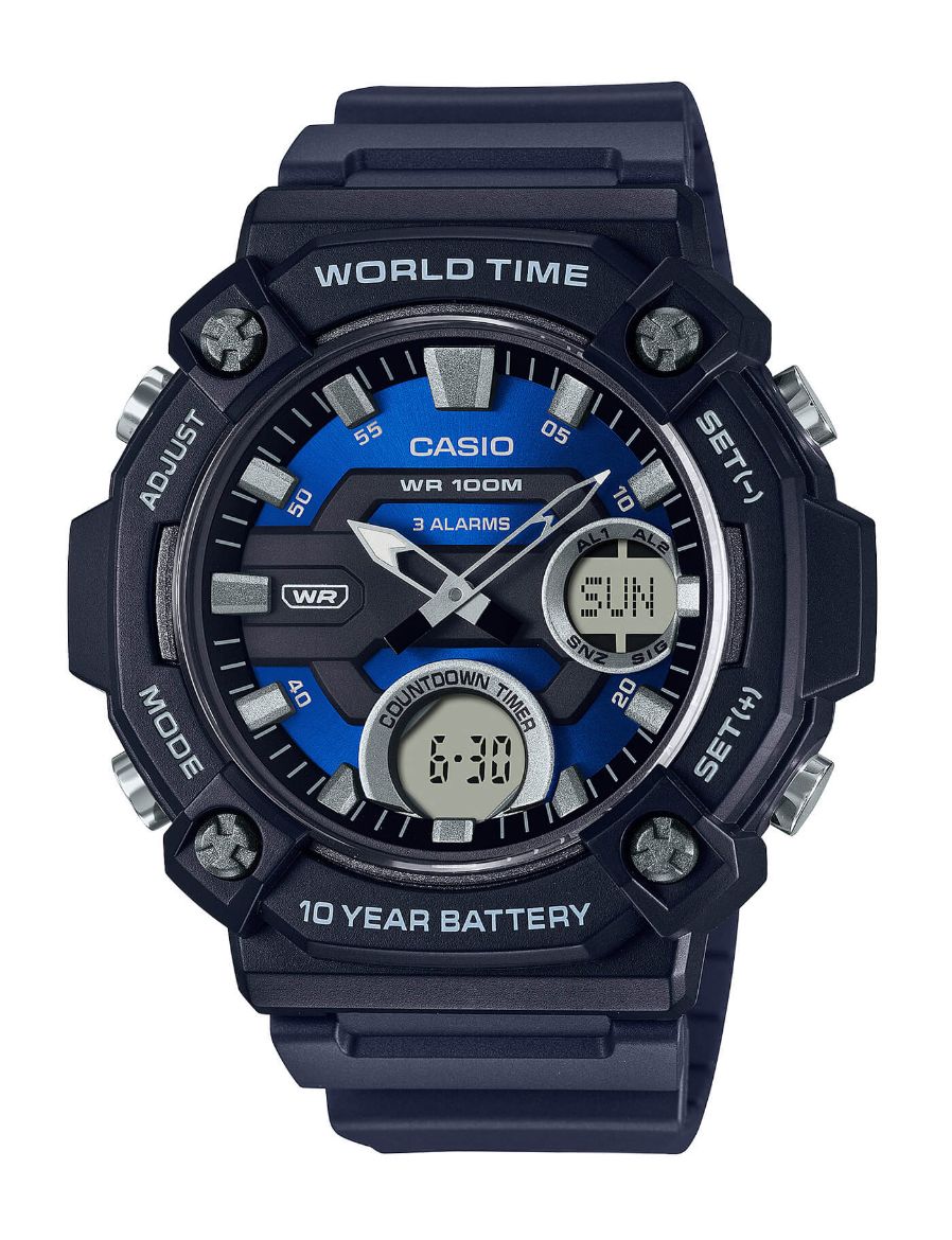 Casio Analog-Digital Combination 52.2 mm Quartz Saat AEQ-120W-2AVDF