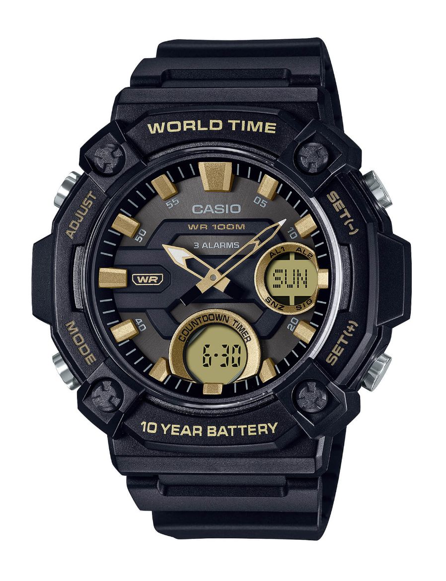 Casio Analog-Digital Combination 52.2 mm Quartz Saat AEQ-120W-9AVDF
