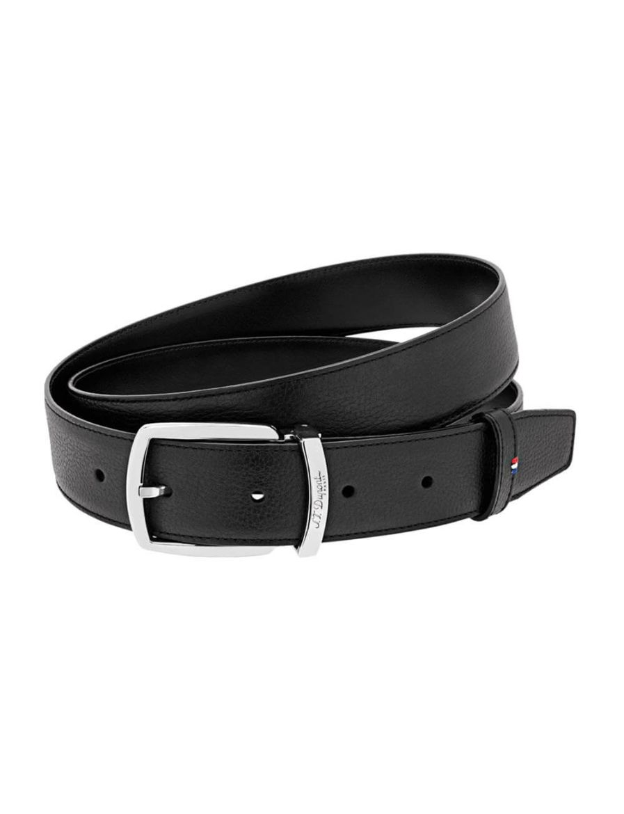 S.T. Dupont Line D Siyah Çift Taraflı Kemer 8210160