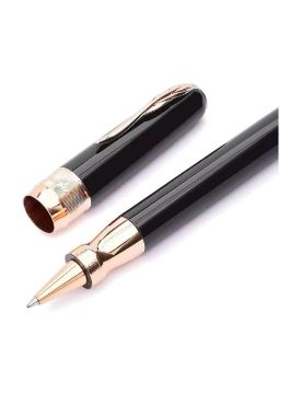 Pineider Classic Rose Gold Black Roller Kalem SPP62020056