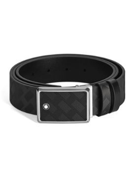 Montblanc Marquetri Desen Tokalı 30 mm Çift Taraflı Deri Kemer 221019