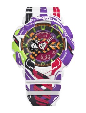 G-Shock EVANGELION İş Birliği Modeli Analog-Dijital 110 Serisi 51,2 mm Quartz Saat GA-110EVA30-7ADR