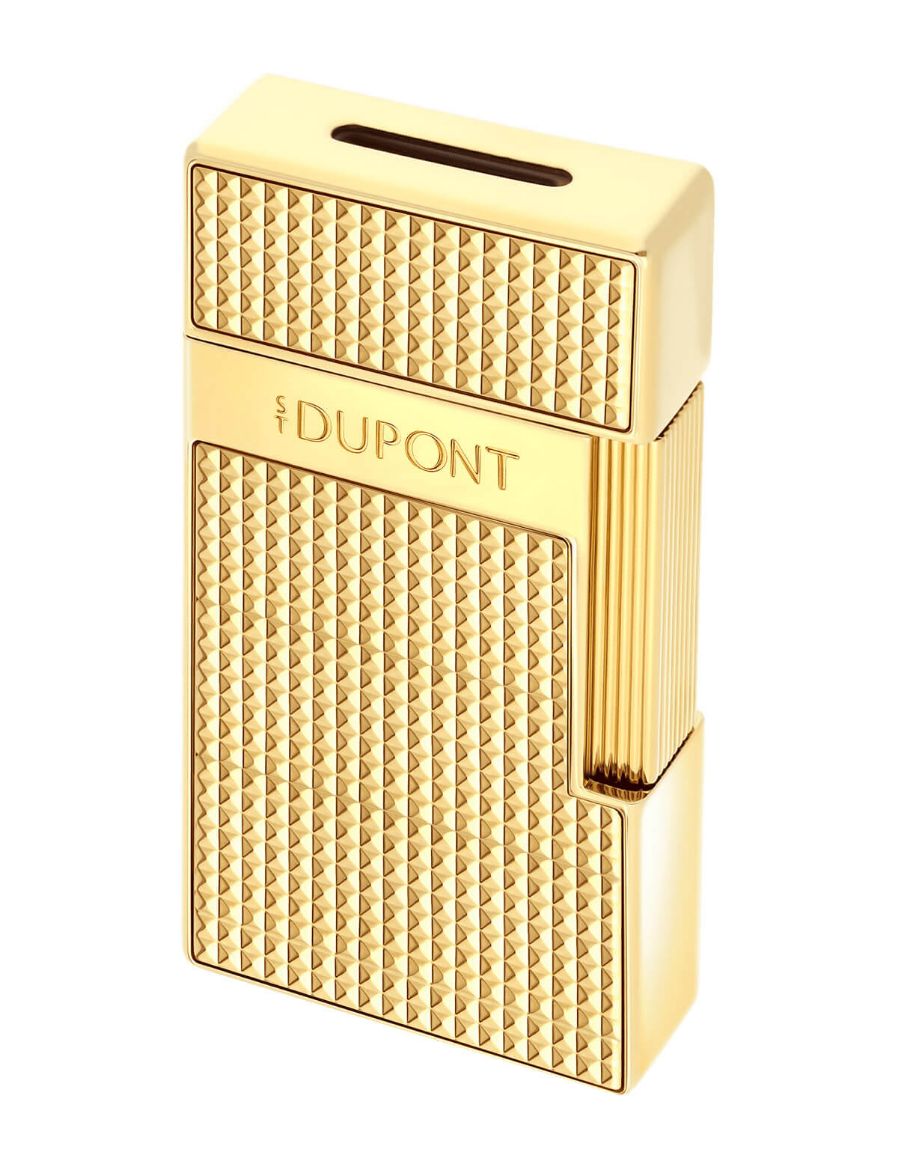S.T. Dupont Biggy Golden Elmas Kesim Başlıklı Çakmak 25209