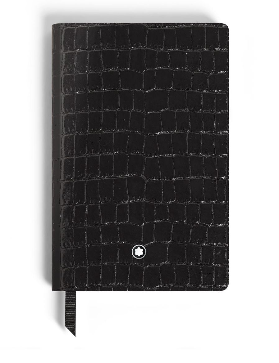 Montblanc Timsah Desenli Deri Siyah Küçük Boy Defter 135975