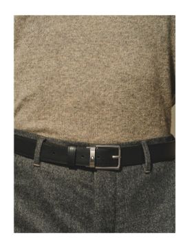 Montblanc Everyday Tokalı Kadife Mavi - Siyah 30 mm Çift Taraflı Deri Kemer 221005