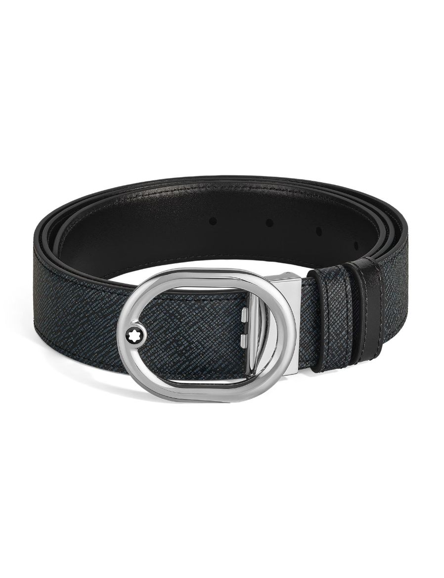 Montblanc L'Ovale 35 mm Çift Taraflı Deri Kemer 221025