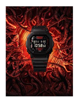 G-Shock Digital 5600 Series Stranger Things Collaboration Models 42.8 mm Quartz Saat DW-5600STT-1DR