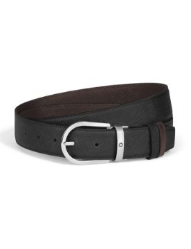 Montblanc Sartorial At Nalı Tokalı Deri 35 mm Çift Taraflı Kemer 222145