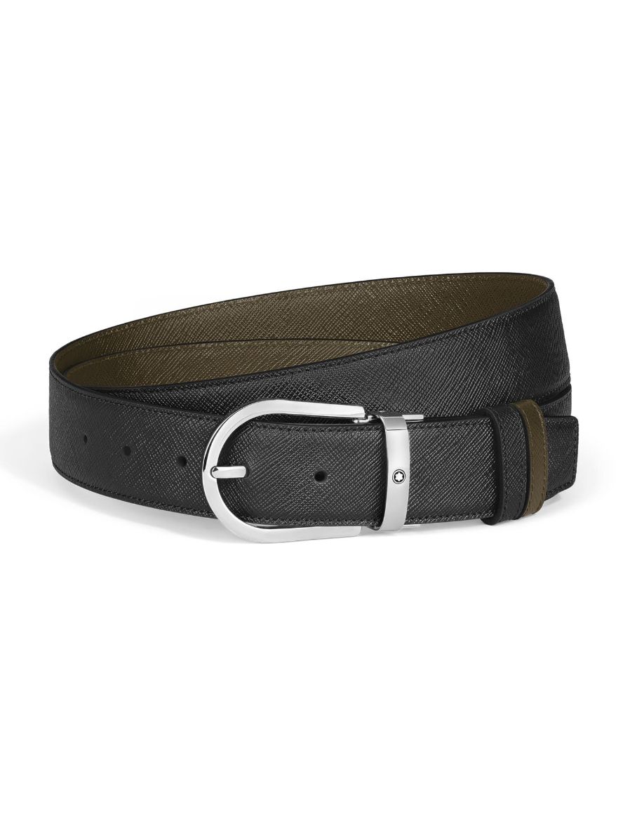 Montblanc Sartorial At Nalı Tokalı Deri 35 mm Çift Taraflı Kemer 222147