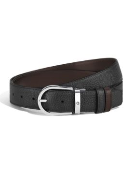 Montblanc At Nalı Tokalı 35 mm Grain Deri Çift Taraflı Kemer 222153