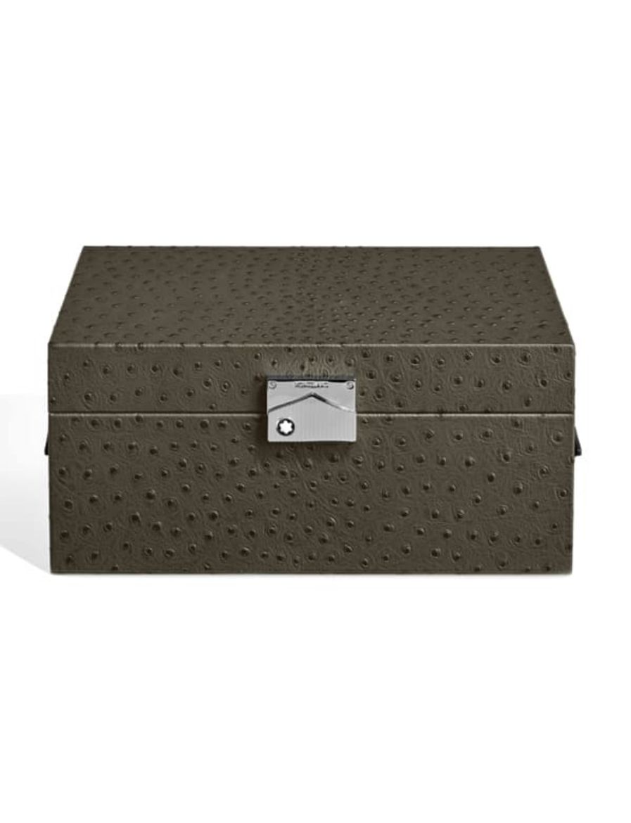 Montblanc Deve Kuşu Kabartmalı Deri Yazı Gereçleri Koleksiyon Kutusu 136555