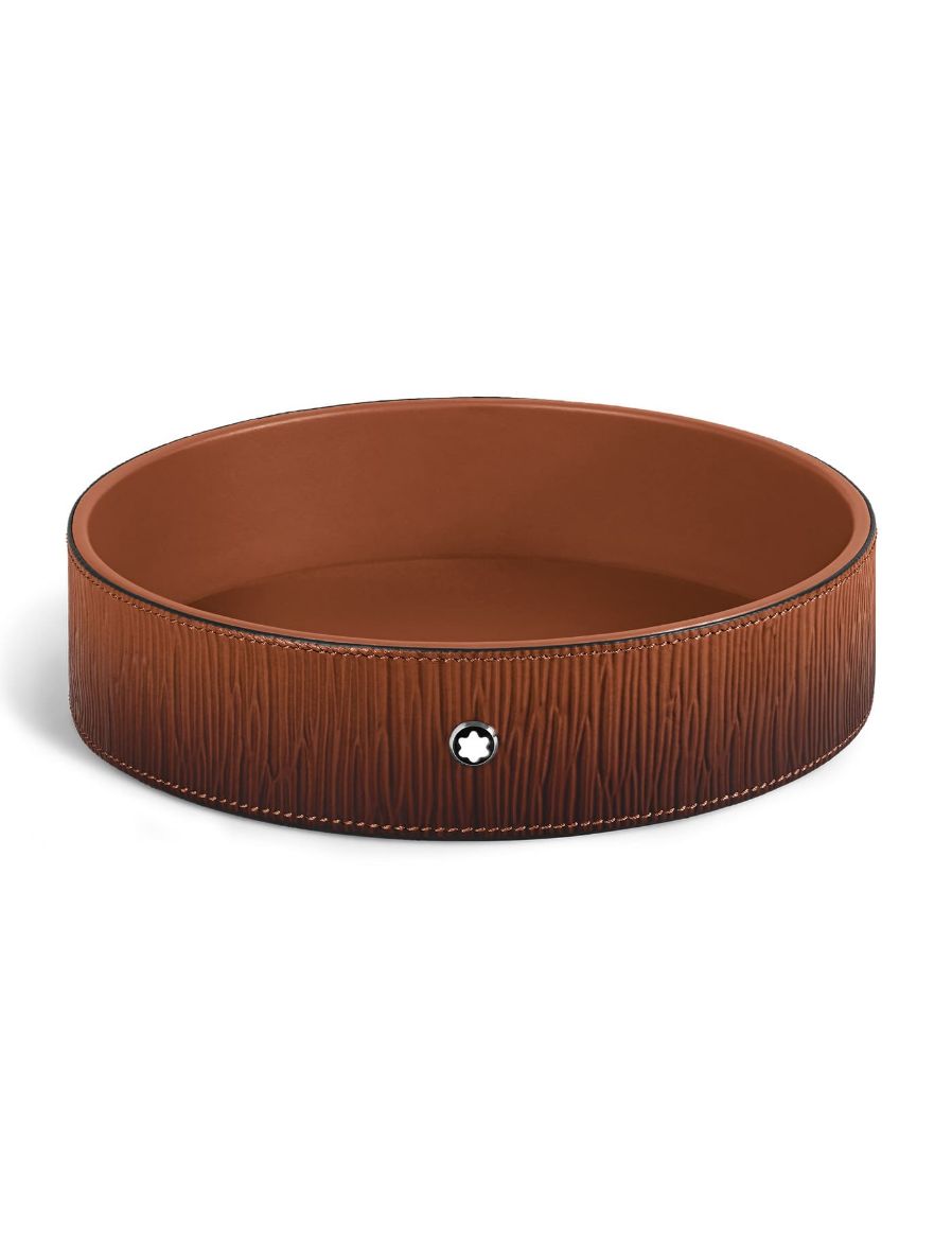 Montblanc Corteccia Sfumato Deri Büyük Yuvarlak Masa Tepsisi 136775